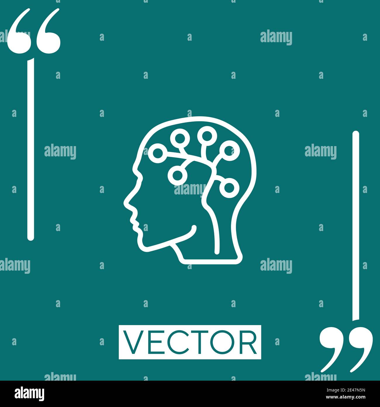 brain vector icon Linear icon. Editable stroke line Stock Vector Image ...