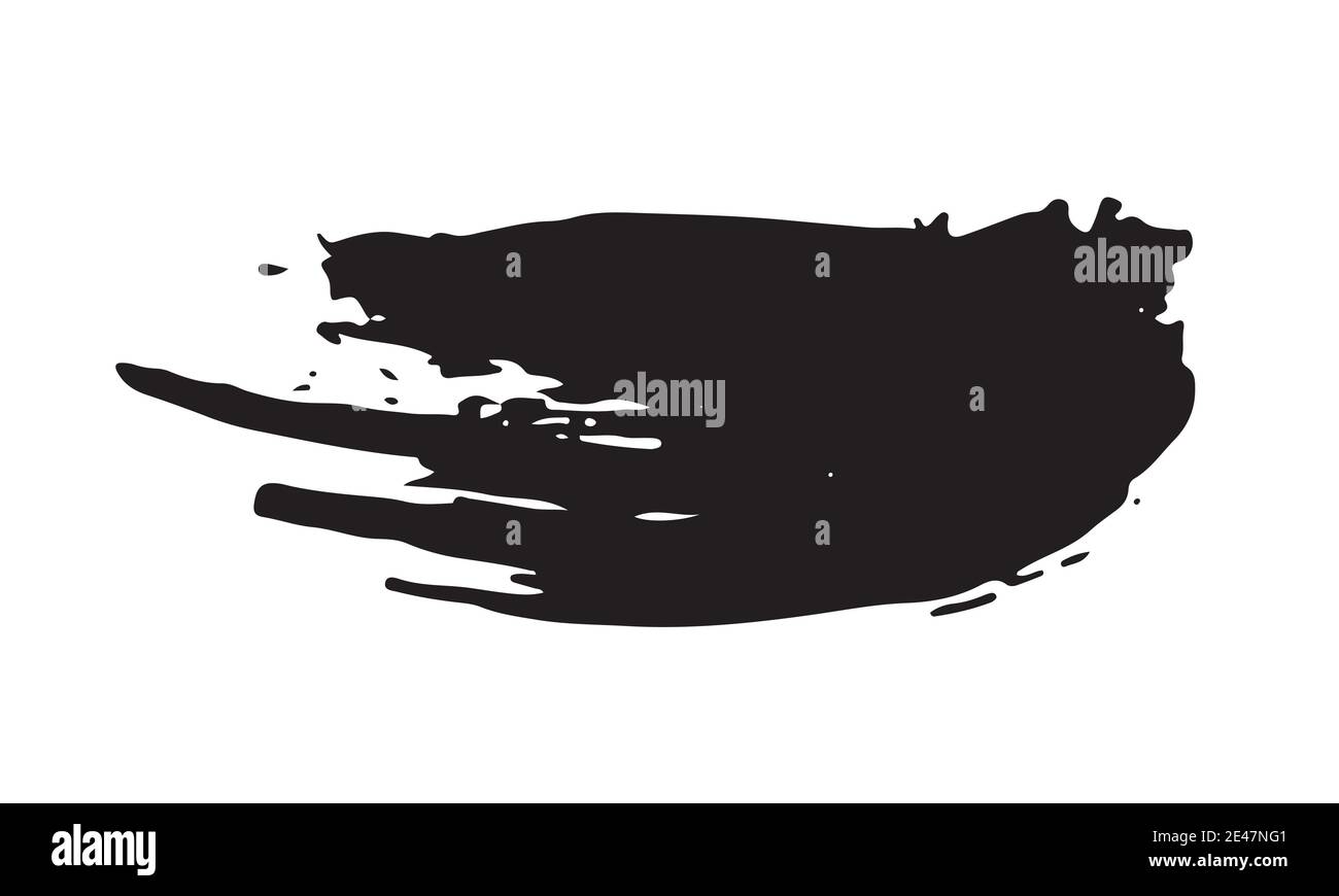 Brush stroke hand drawn grunge texture vector illustration isolated on ...