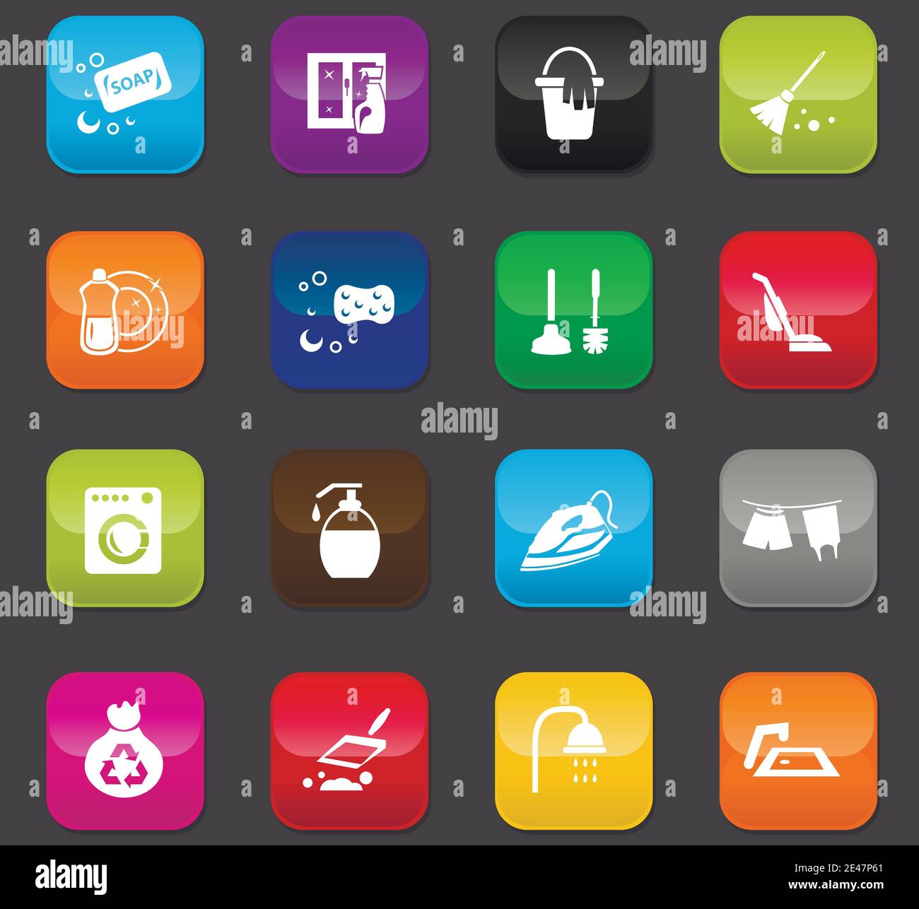 Cleaning company icons Stock Vector Image & Art Alamy