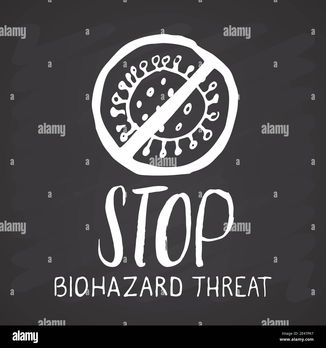 Hand drawn biohazard warning symbol hi-res stock photography and images ...