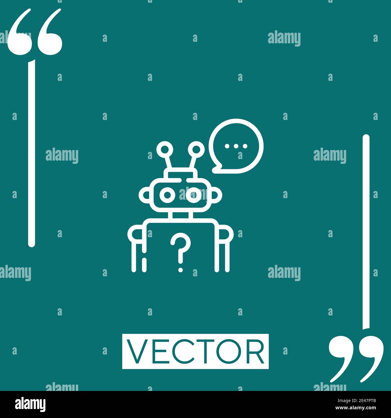 robot vector icon Linear icon. Editable stroke line Stock Vector