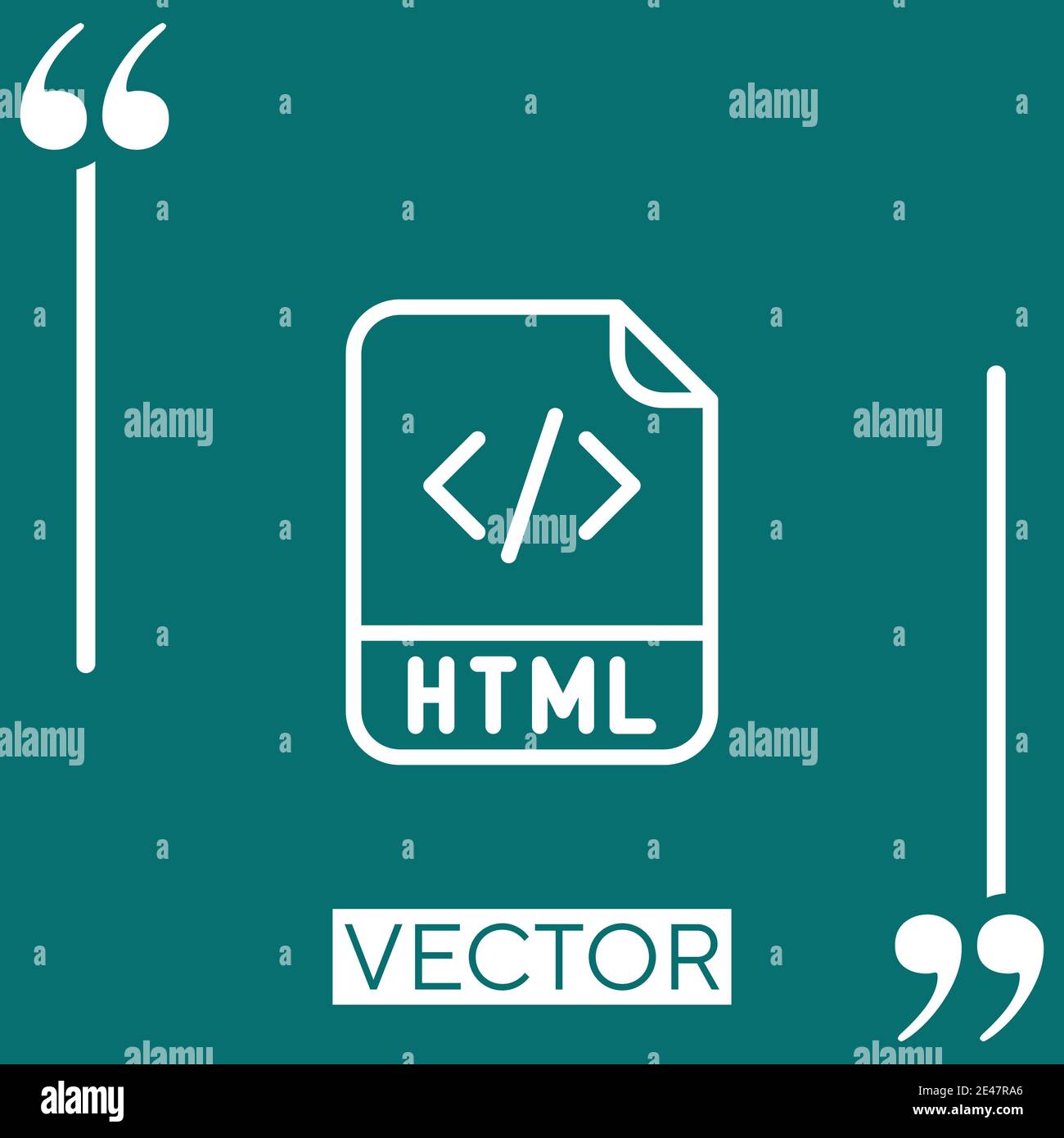 html vector icon Linear icon. Editable stroke line Stock Vector