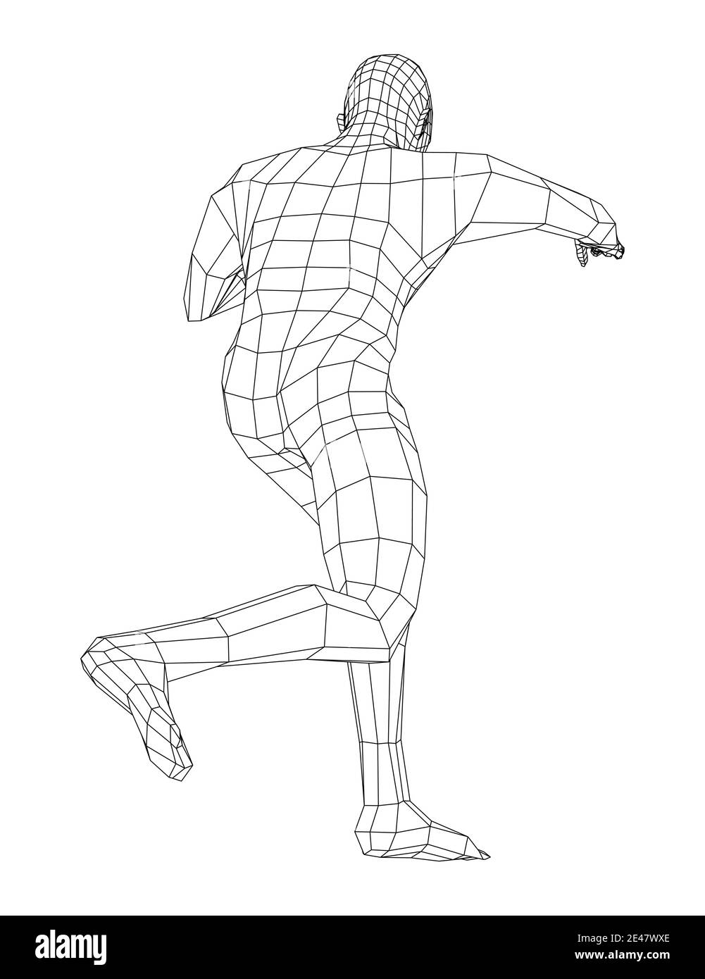 Wireframe boxing man. Vector Stock Vector Image & Art - Alamy