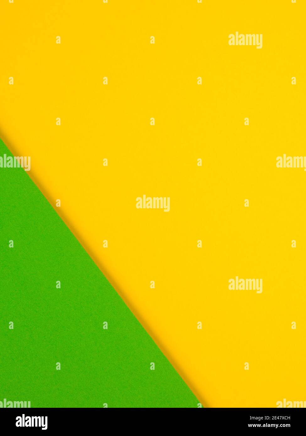 Green left corner pocket on yellow background Stock Photo