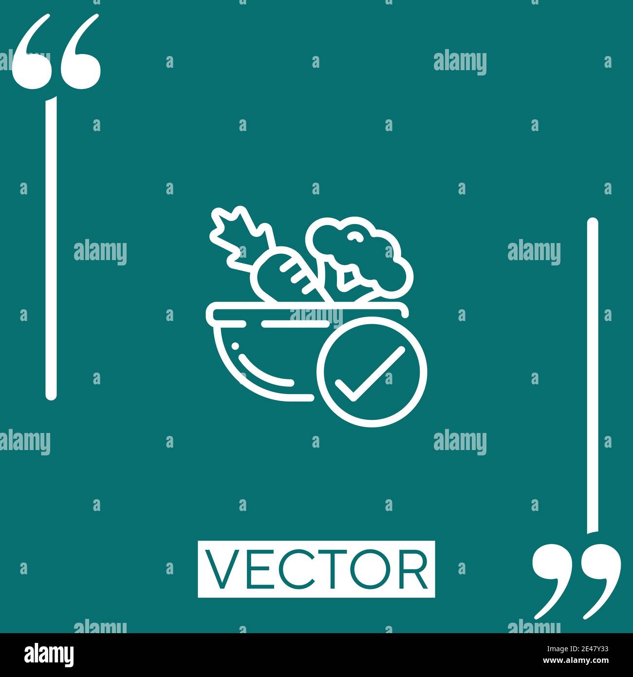 vegetables vector icon Linear icon. Editable stroke line Stock Vector