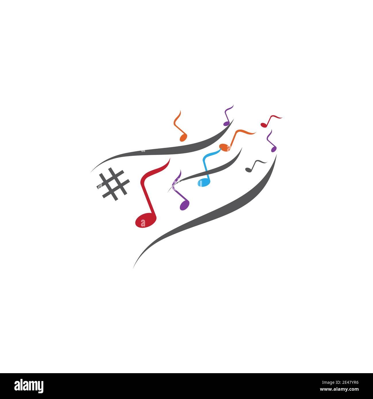Music note Icon Vector illustration design Stock Vector Image & Art - Alamy