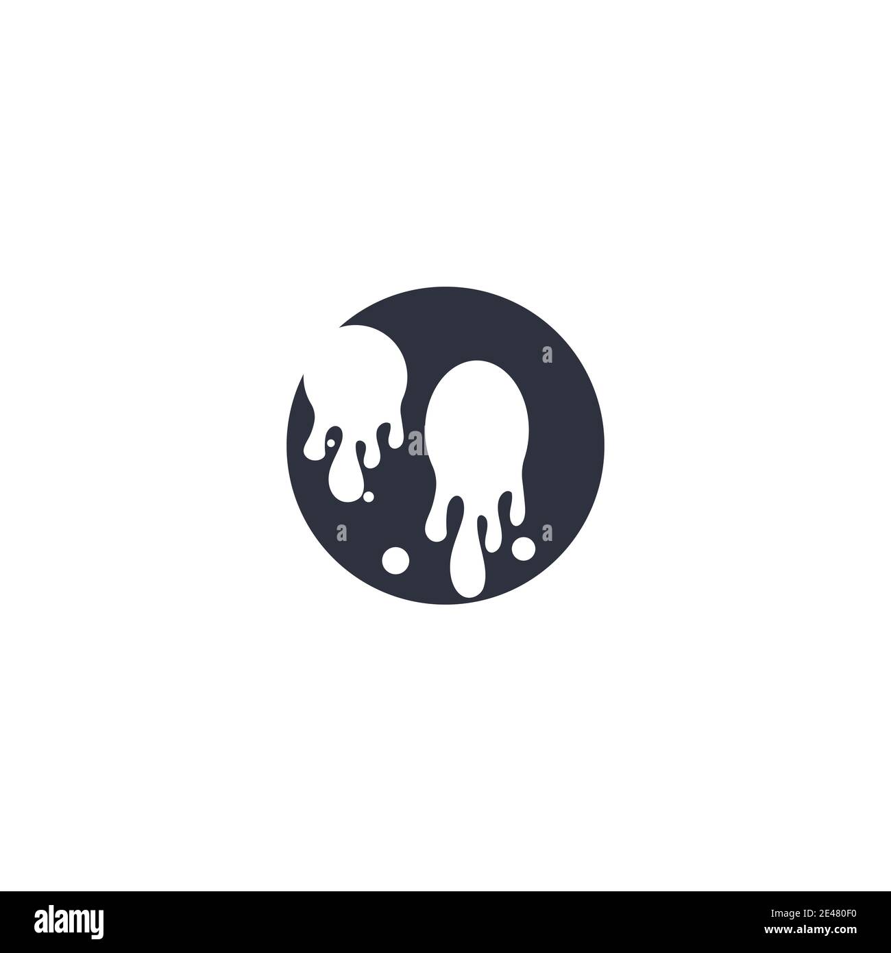 ink drop Vector icon design illustration template Stock Vector