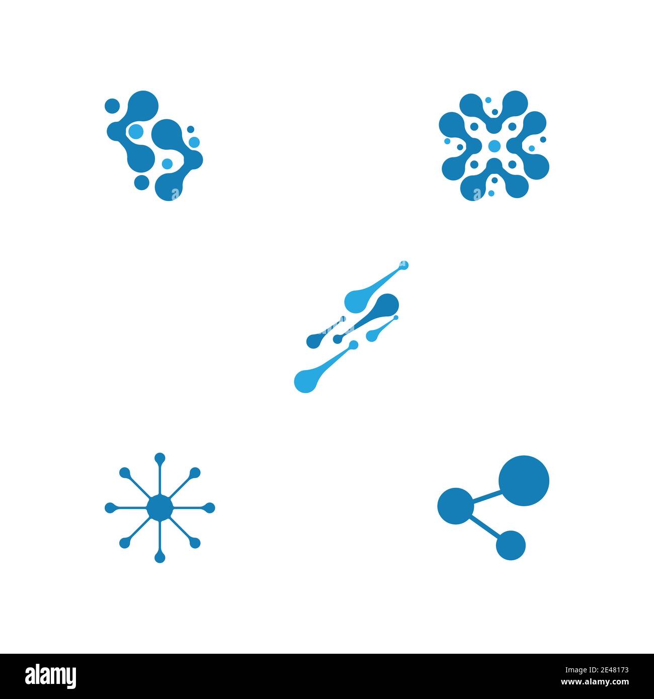 Set Molecule symbol logo template vector illustration design Stock Vector