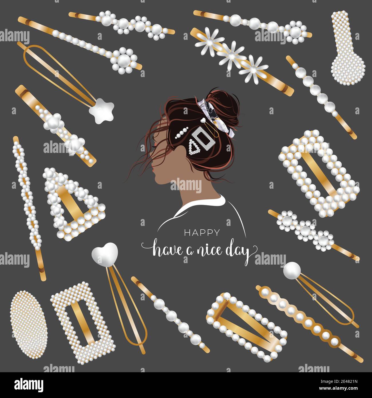 automaat hoe te gebruiken Geen Set of fashionable hairpins with pearls for hair, trendy accessories, a  beautiful girl with a hairstyle, hair in a bun Stock Vector Image & Art -  Alamy