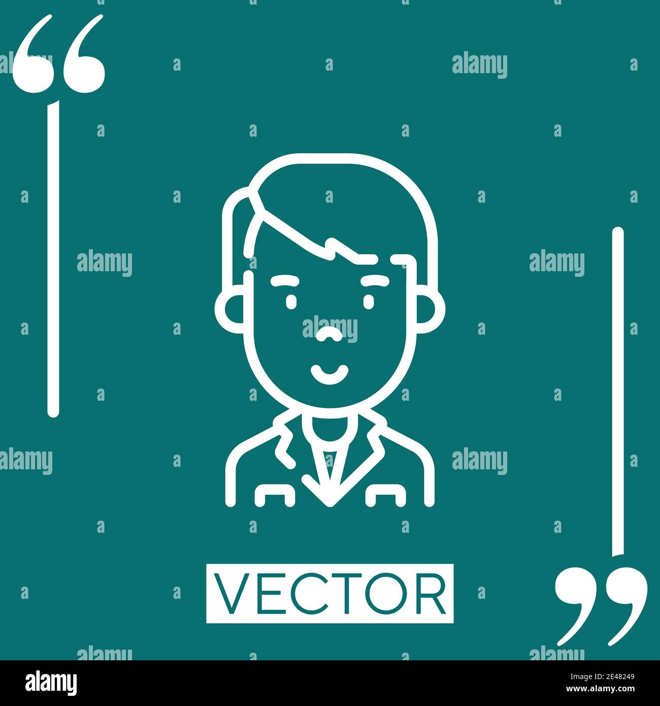 doctor vector icon Linear icon. Editable stroke line Stock Vector Image ...