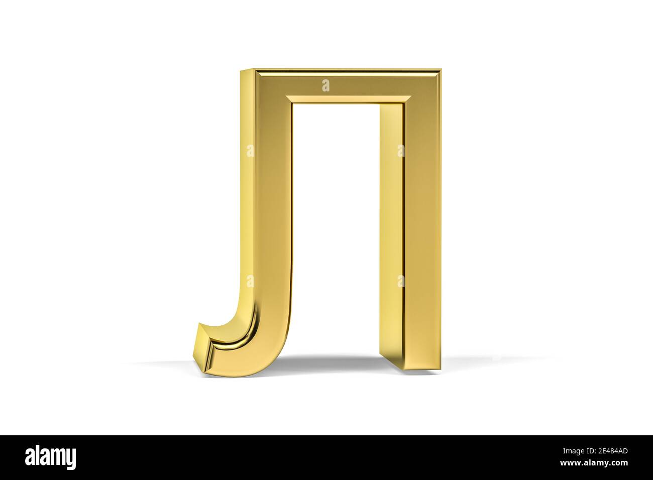 Golden Russian letter - three dimensional Russian letter written in  Cyrillic - Translation: "L" letter - 3d render Stock Photo - Alamy