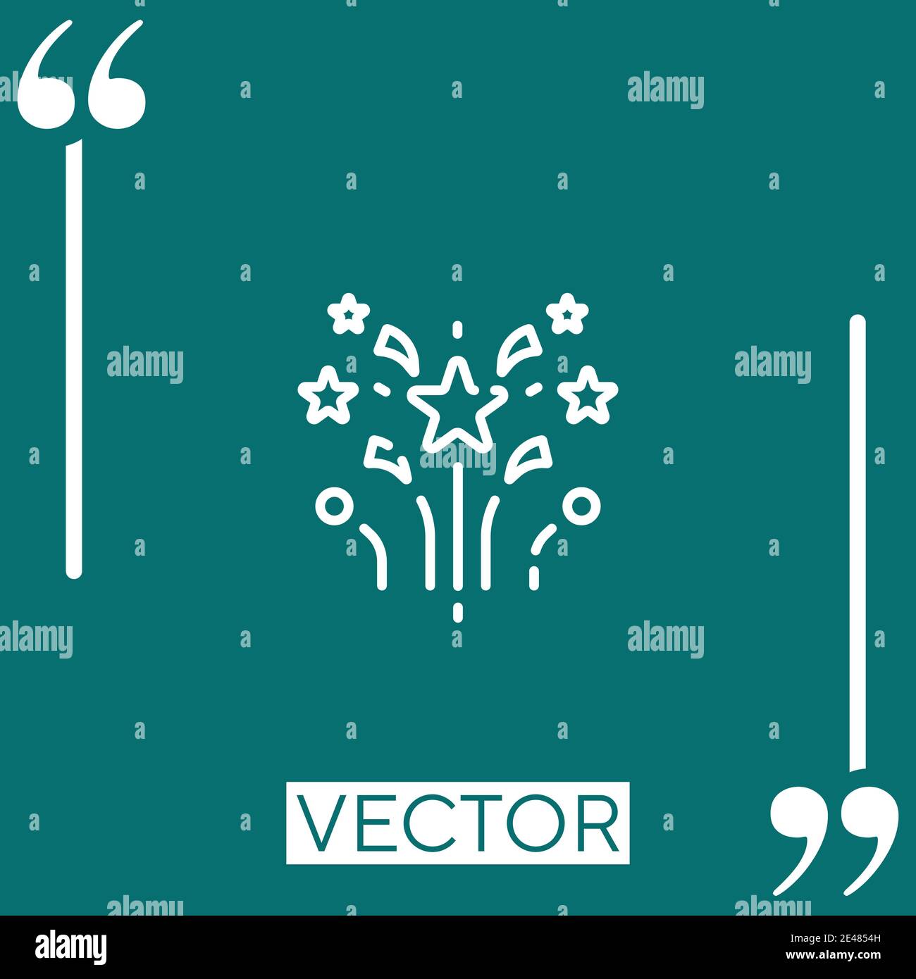 fireworks vector icon Linear icon. Editable stroked line Stock Vector