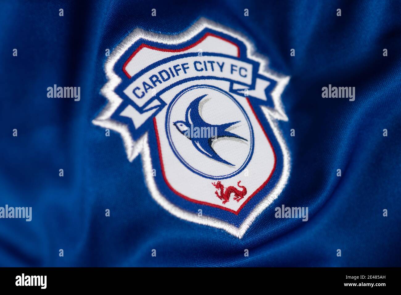 Cardiff City FC, Wales football team, blue background, AFC