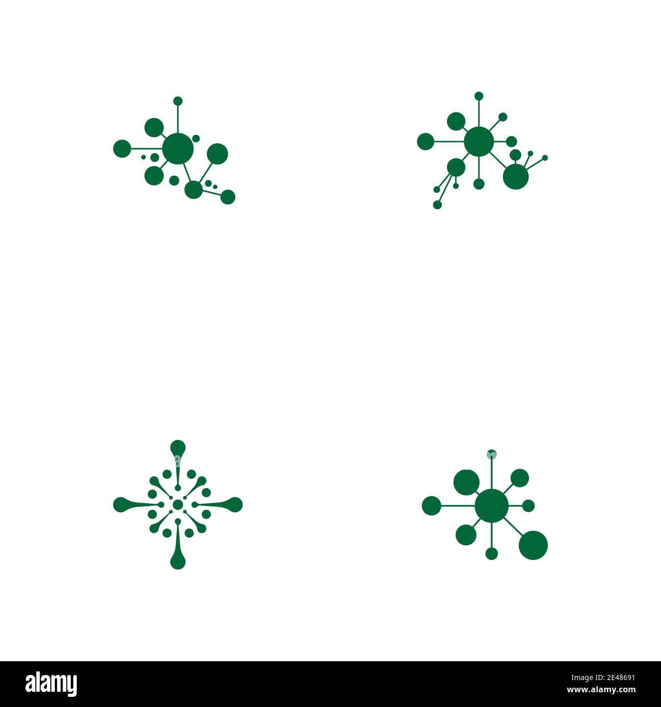 Set Molecule symbol logo template vector illustration design Stock Vector