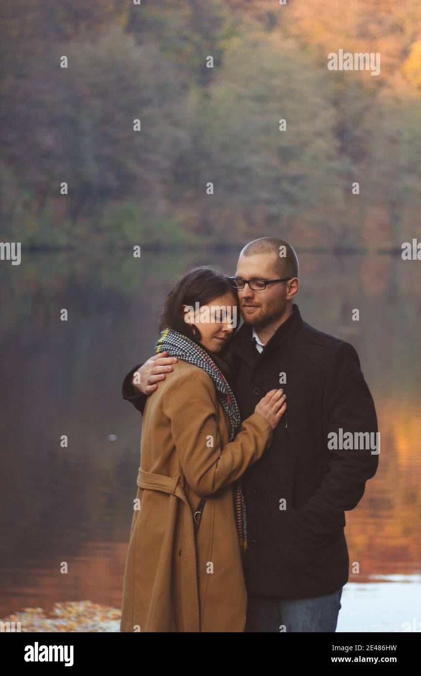 Couple in love in forest hi-res stock photography and images - Alamy