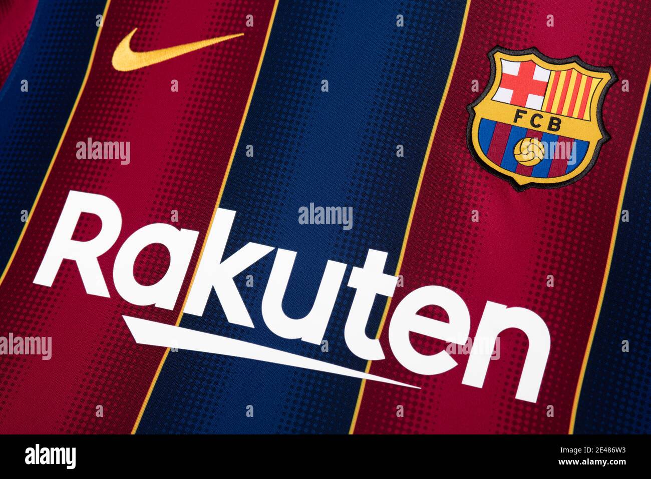 Close up of FC Barcelona kit 2020/21 Stock Photo - Alamy