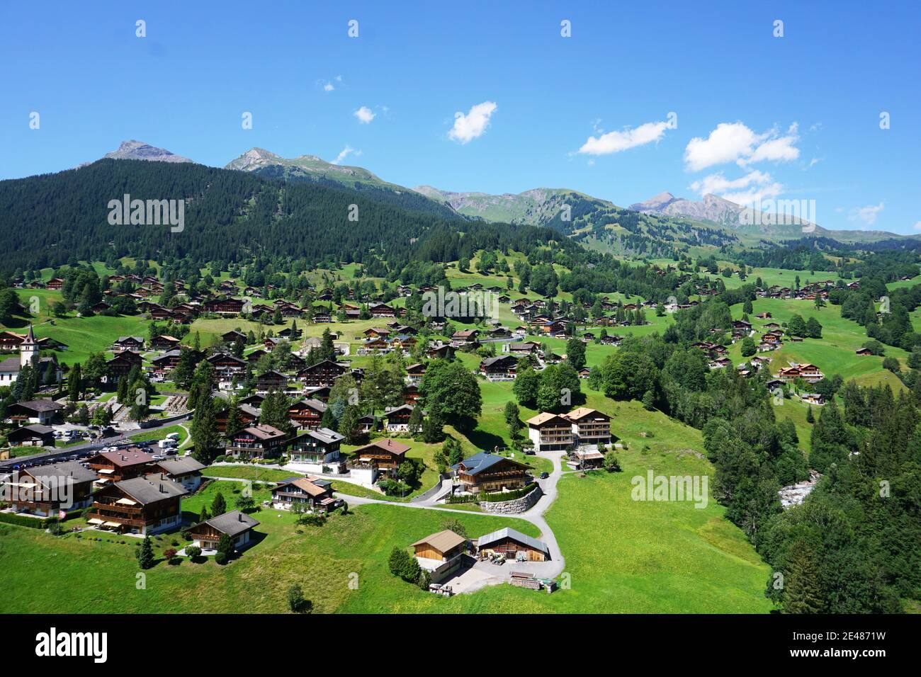 Typical Swiss landscape. View from Pfingstegg Stock Photo