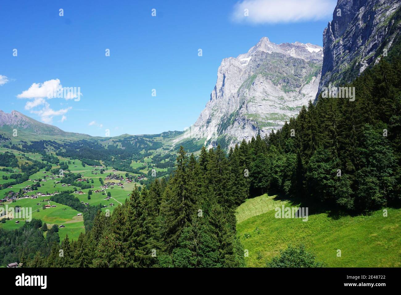 Typical Swiss landscape. View from Pfingstegg Stock Photo