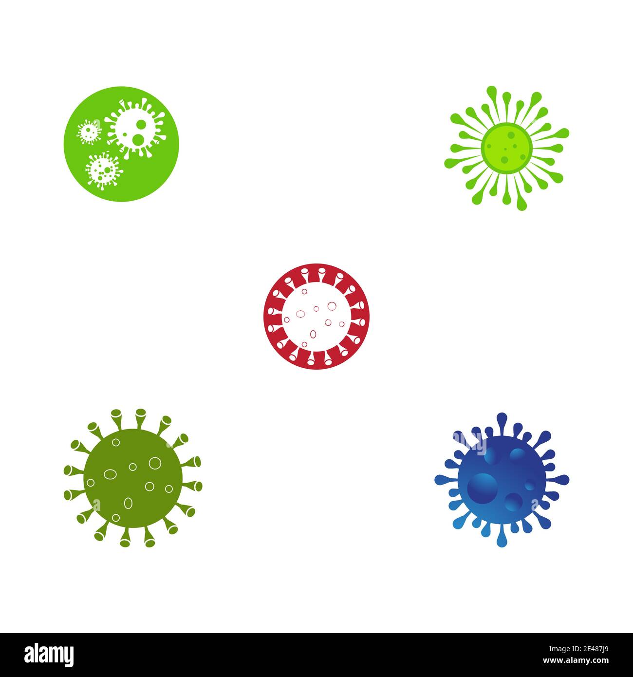 corona Virus vector illustration icon template design Stock Vector