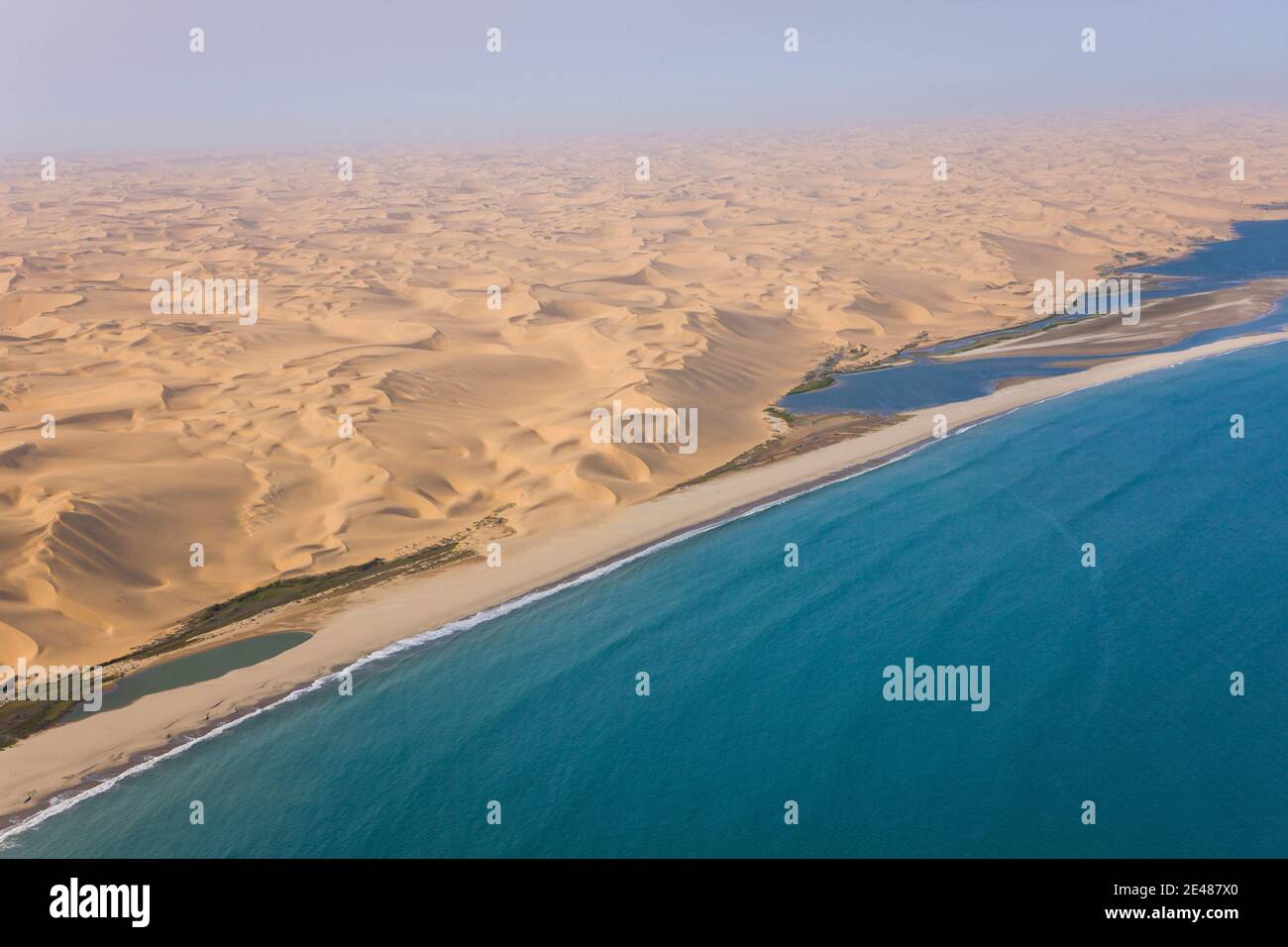 Ocean In Namibia Dunes, Atlantic ocean, Swakopmund, Namib desert, Namibia, Africa Stock ...