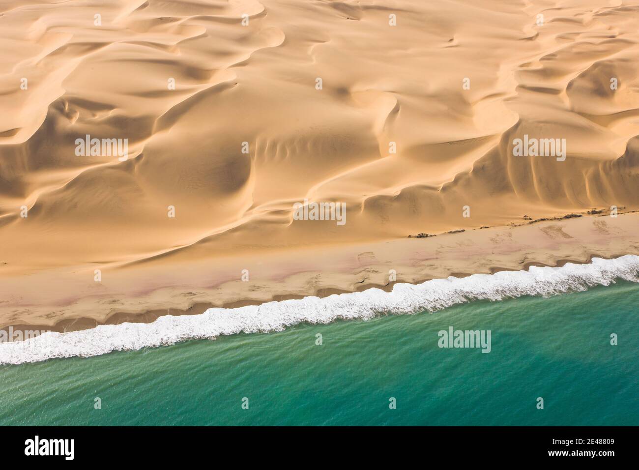 Ocean In Namibia Dunes, Atlantic ocean, Swakopmund, Namib desert, Namibia, Africa Stock ...