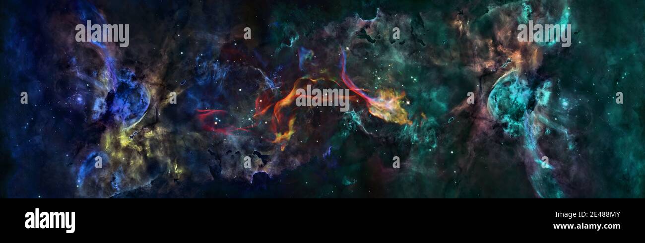 The Milky Way is the galaxy that contains our Solar System. Infinite space background with nebulas and stars. This image elements furnished by NASA Stock Photo