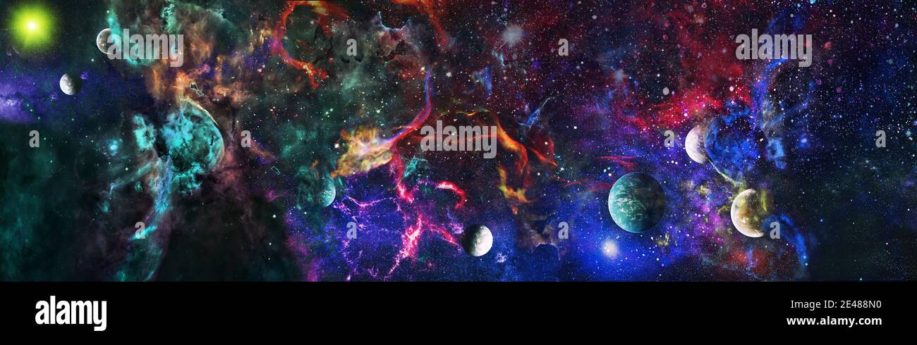 The Milky Way is the galaxy that contains our Solar System. Infinite space background with nebulas and stars. This image elements furnished by NASA Stock Photo