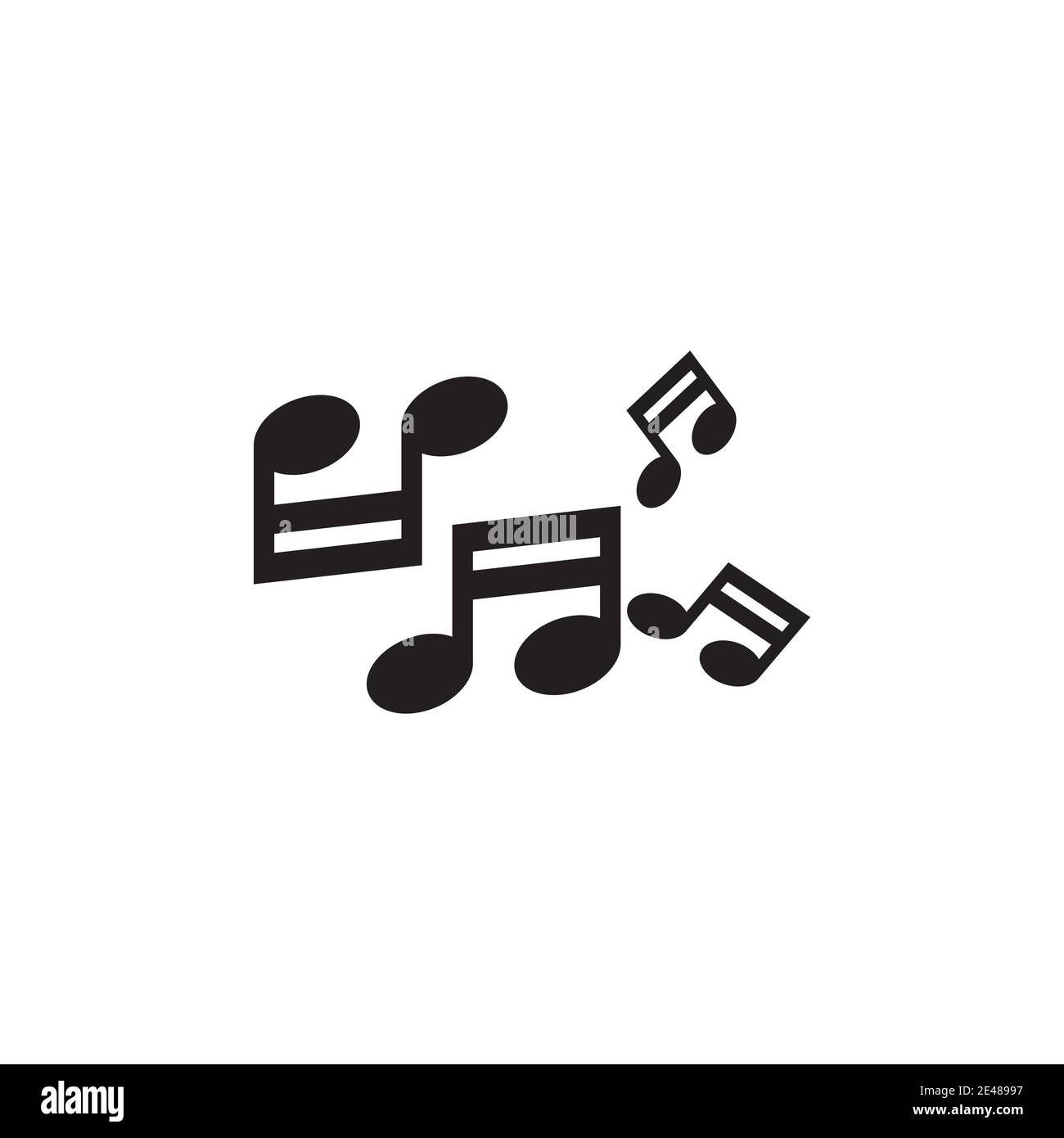 Music note Icon Vector illustration design Stock Vector Image & Art - Alamy