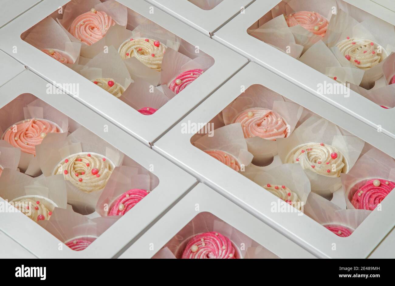 Traditional zefir in gift boxes. Stock Photo