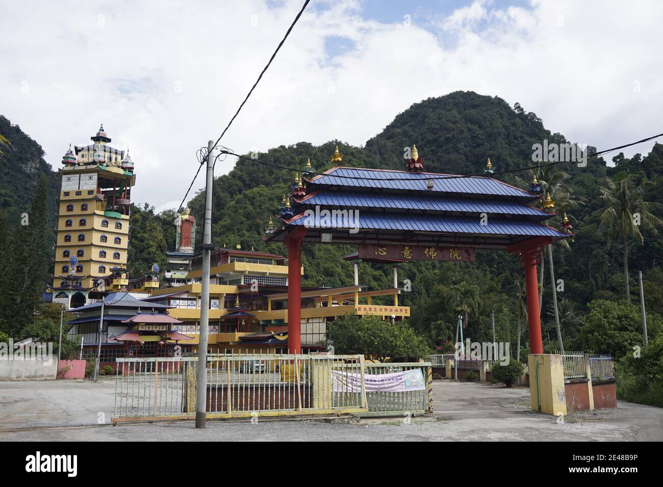 Enlightened Heart Buddhist Temple - Tibetan Temple in Ipoh, Perak Stock Photo