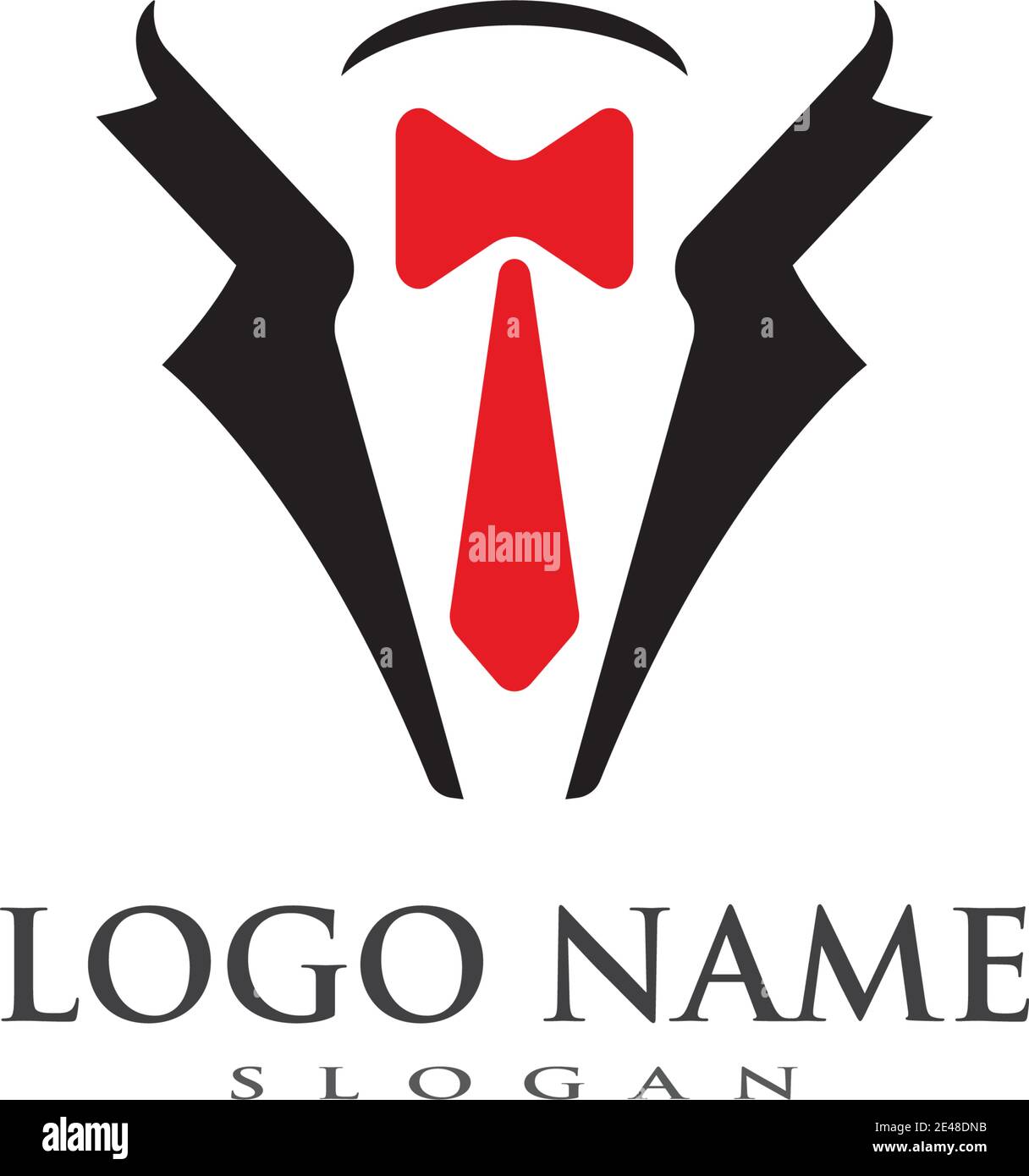 Tuxedo logo vector template ilustration Stock Vector