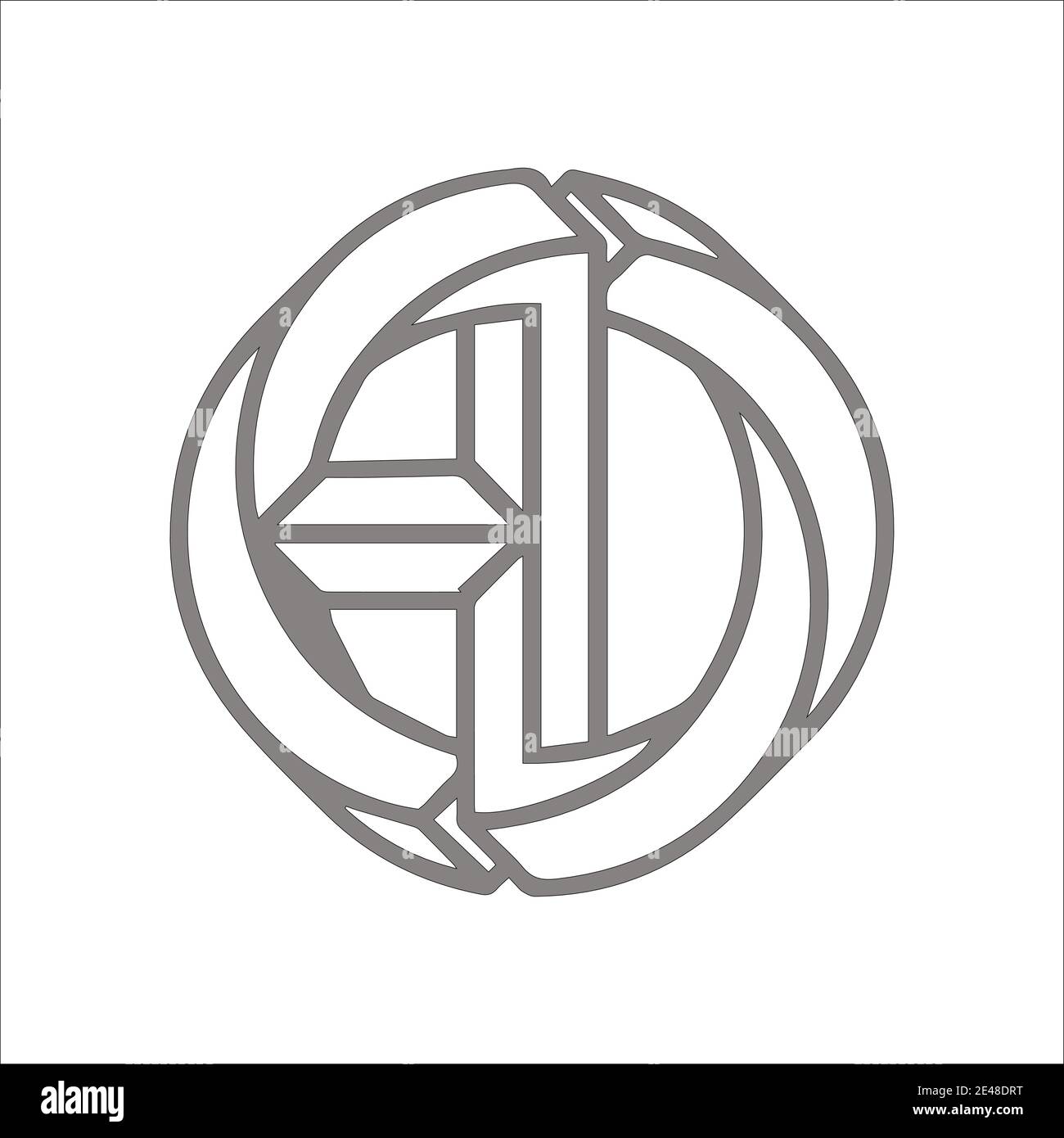 AD letter logo design monogram icon logo symbol vector Stock Vector
