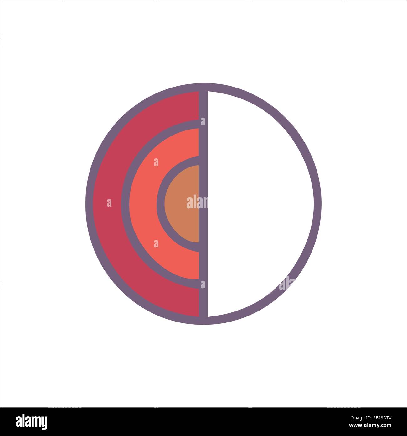 Abstract logo in stroke and flat style vector design element icon Stock ...