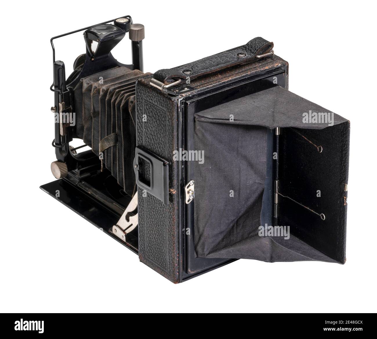 historic folding camera isolated in white back Stock Photo Alamy