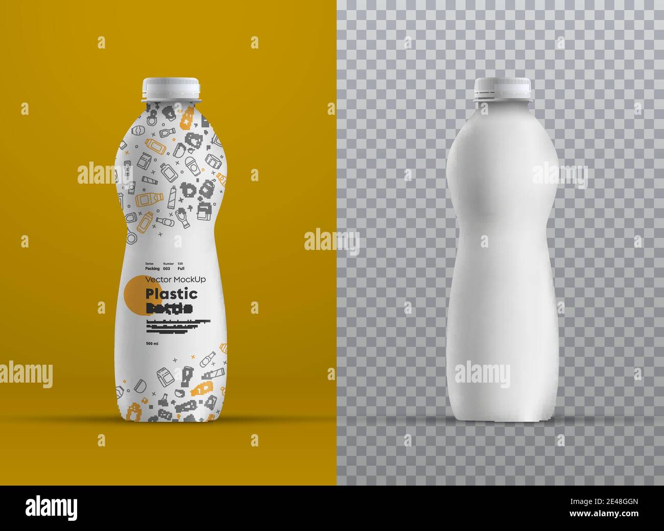 Water bottle mockups. Plastic drink containers Stock Vector by ©Seamartini  292268938