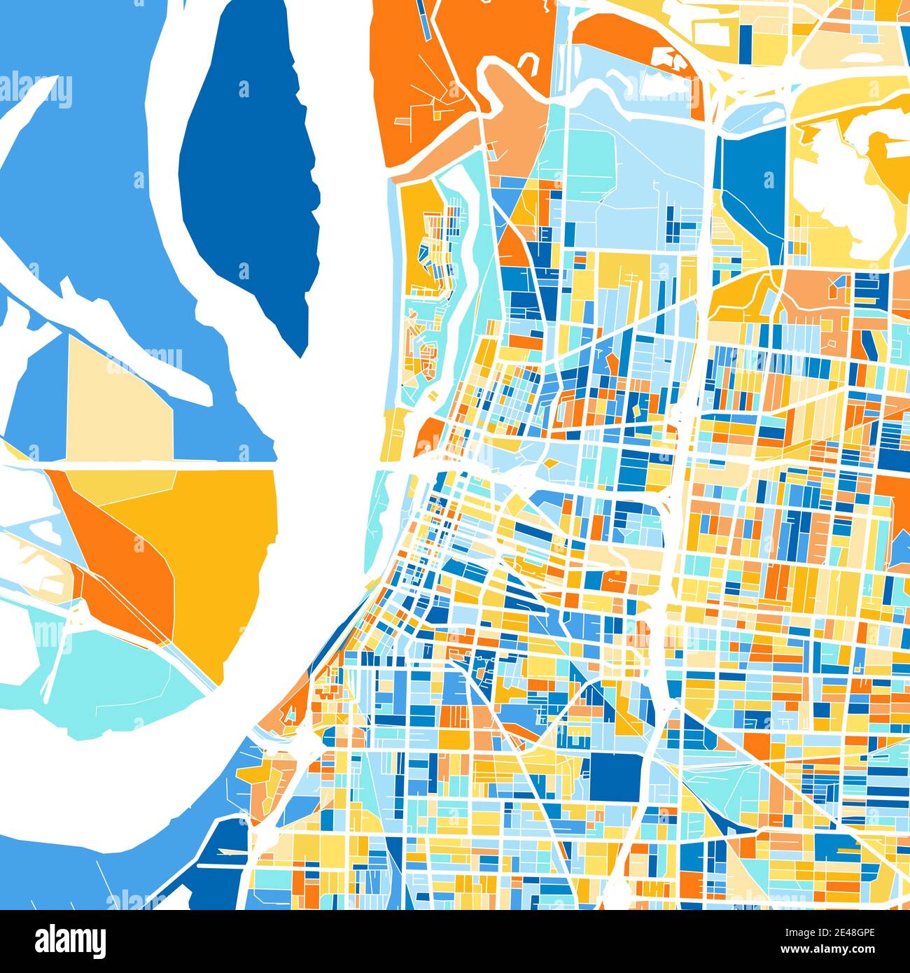 Memphis street map Stock Vector Images - Alamy, image size:1300x1390