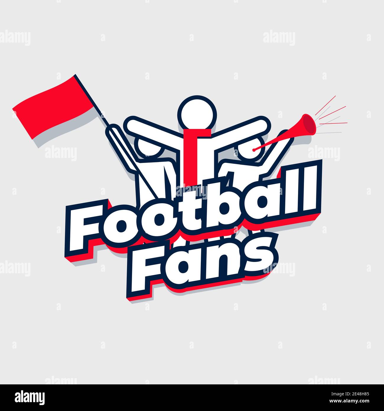 Football fans cheering team. Group sport fans with football fans