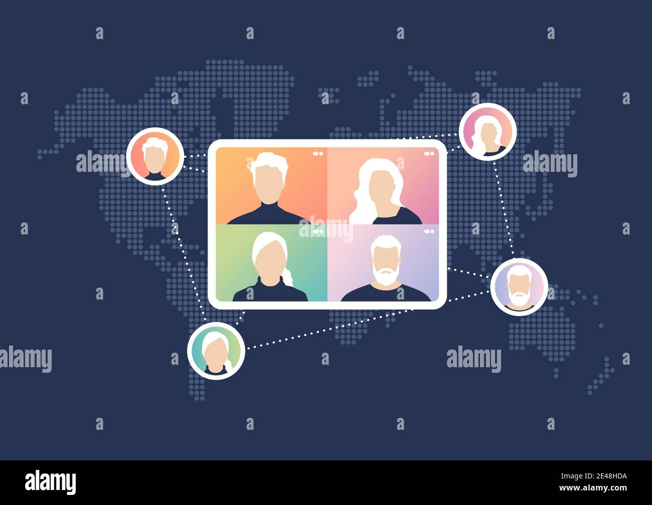 Videoconferencing vector vectors hi-res stock photography and images ...