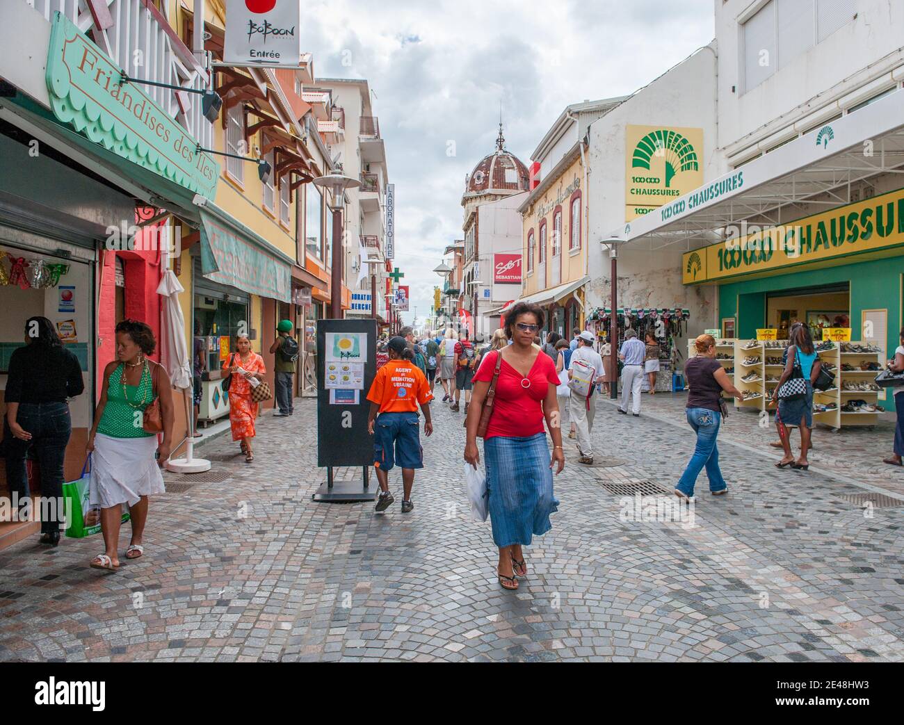 Urban scene from Fort de France in Martinique. Martinique is a French