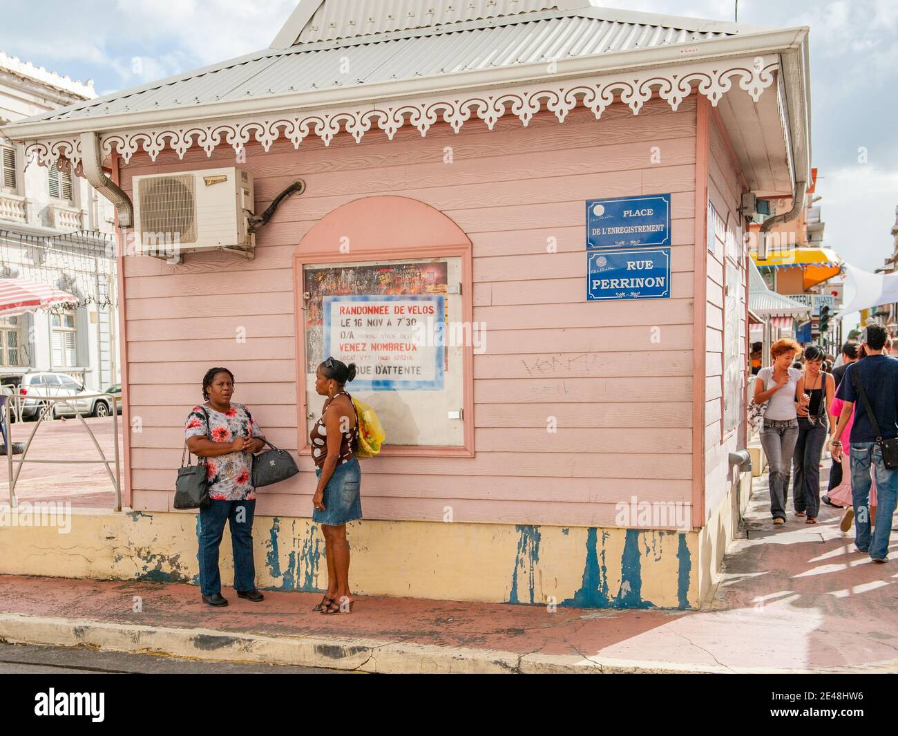 Urban scene from Fort de France in Martinique. Martinique is a French