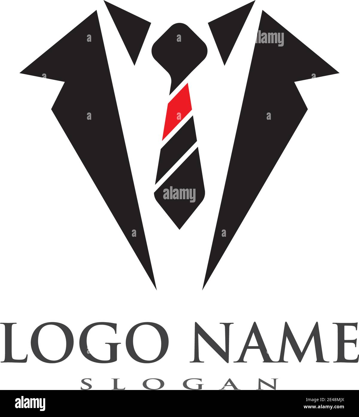 Tuxedo logo vector template ilustration Stock Vector