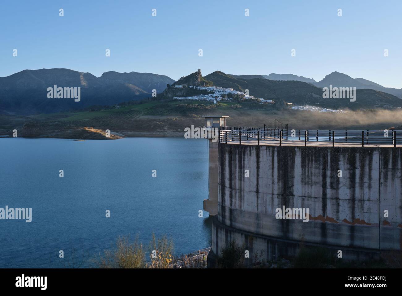 Beautiful view of Zahara de la Sierra in Cadiz, Spain Stock Photo - Alamy