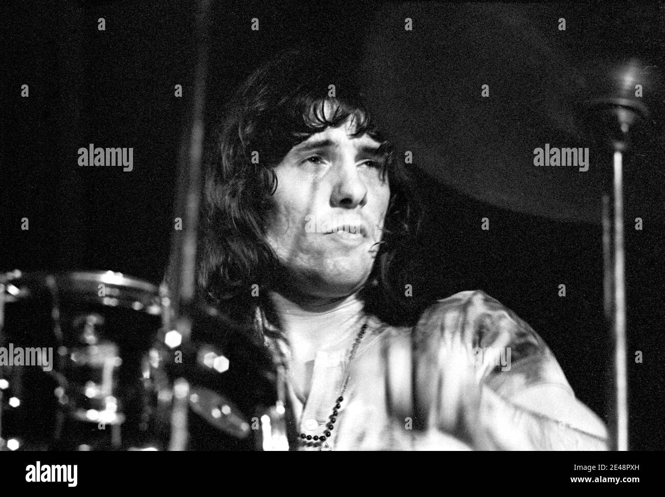 Aynsley Dunbar during a concert with Frank Zappa's Mothers of Invention, Concertgebouw, Amsterdam, 1970 Stock Photo