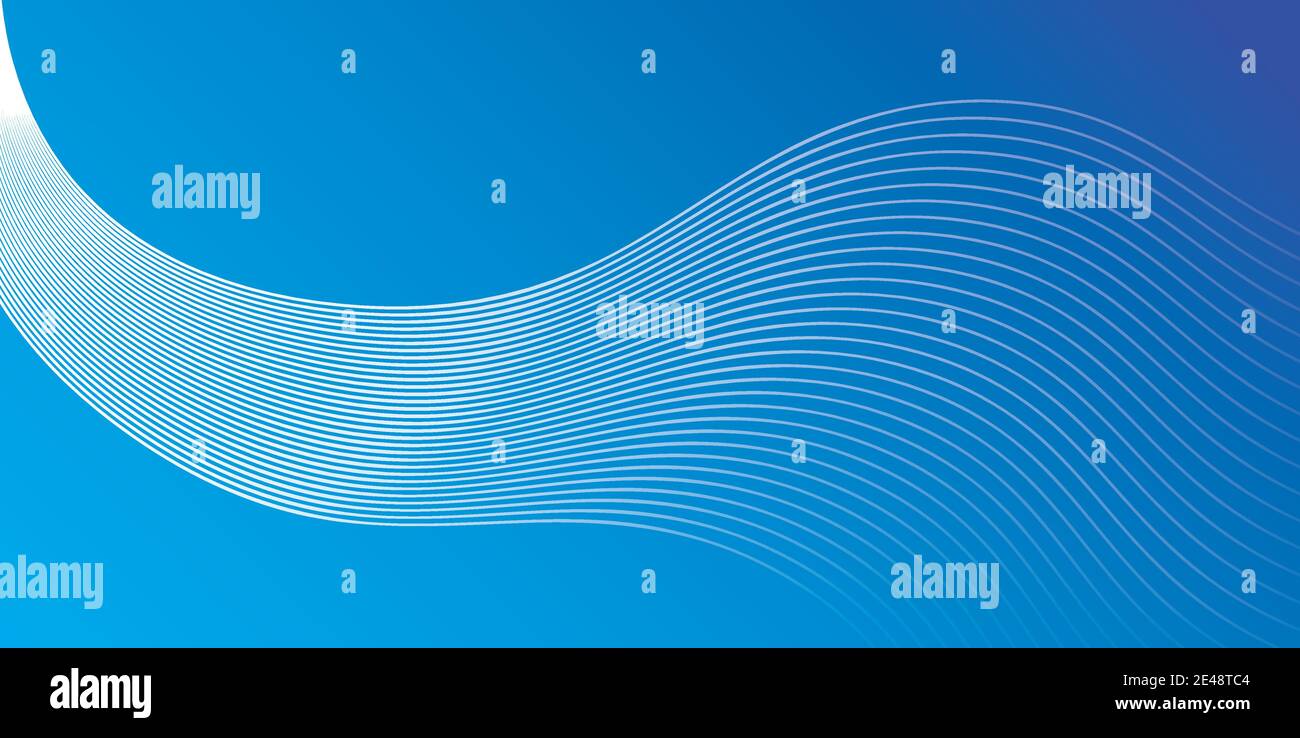 Wave abstract background - blue Stock Vector