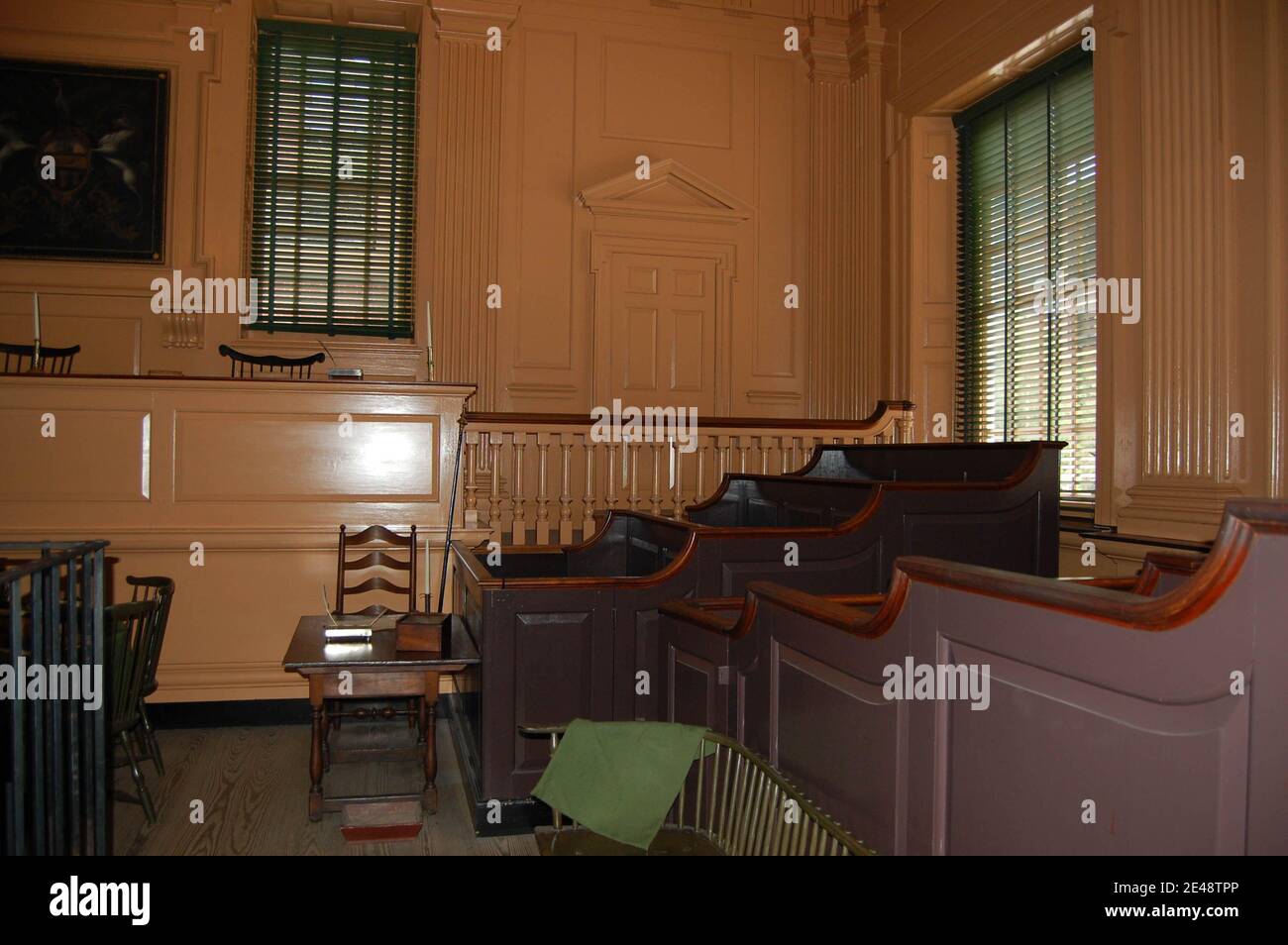 Philadelphia USA jury chair bench judge court courtroom bible bench