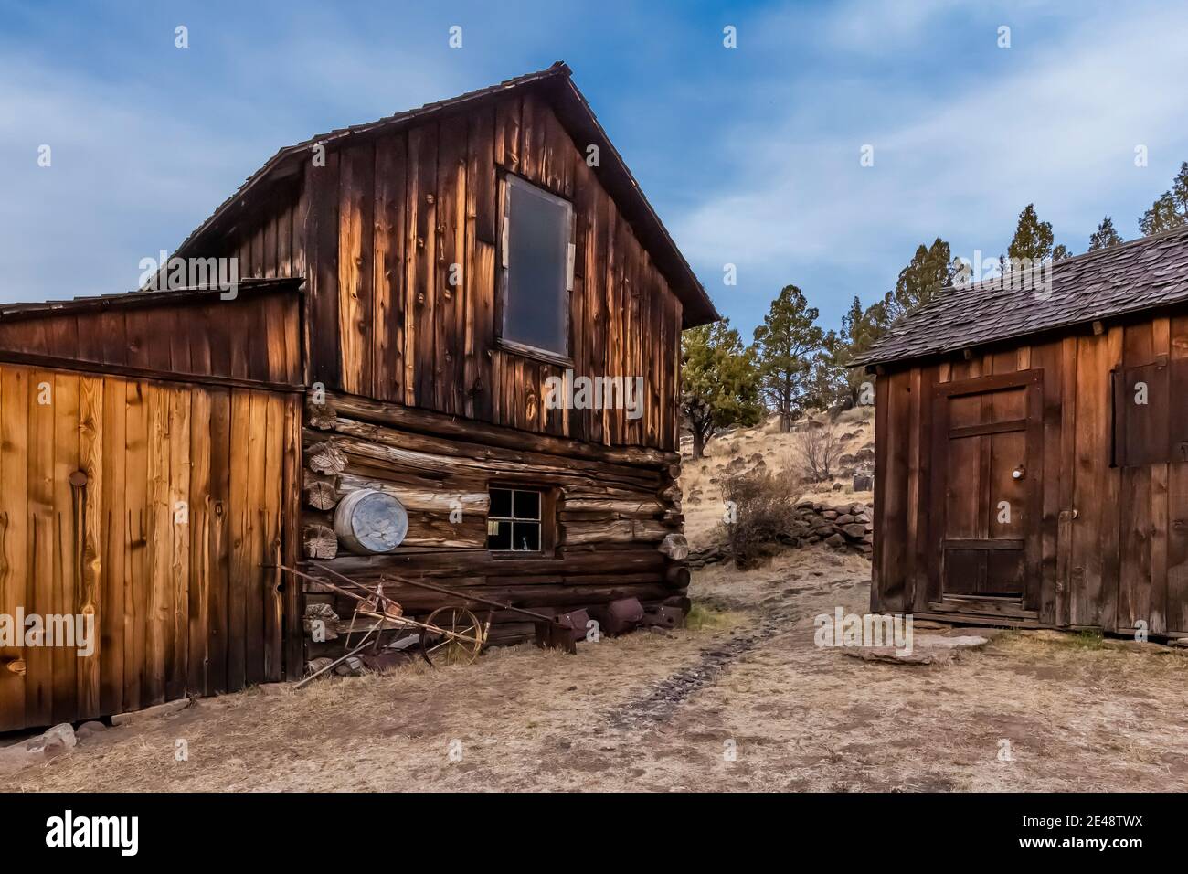 Building at the Riddle Brothers Ranch on Steens Mountain is preserved