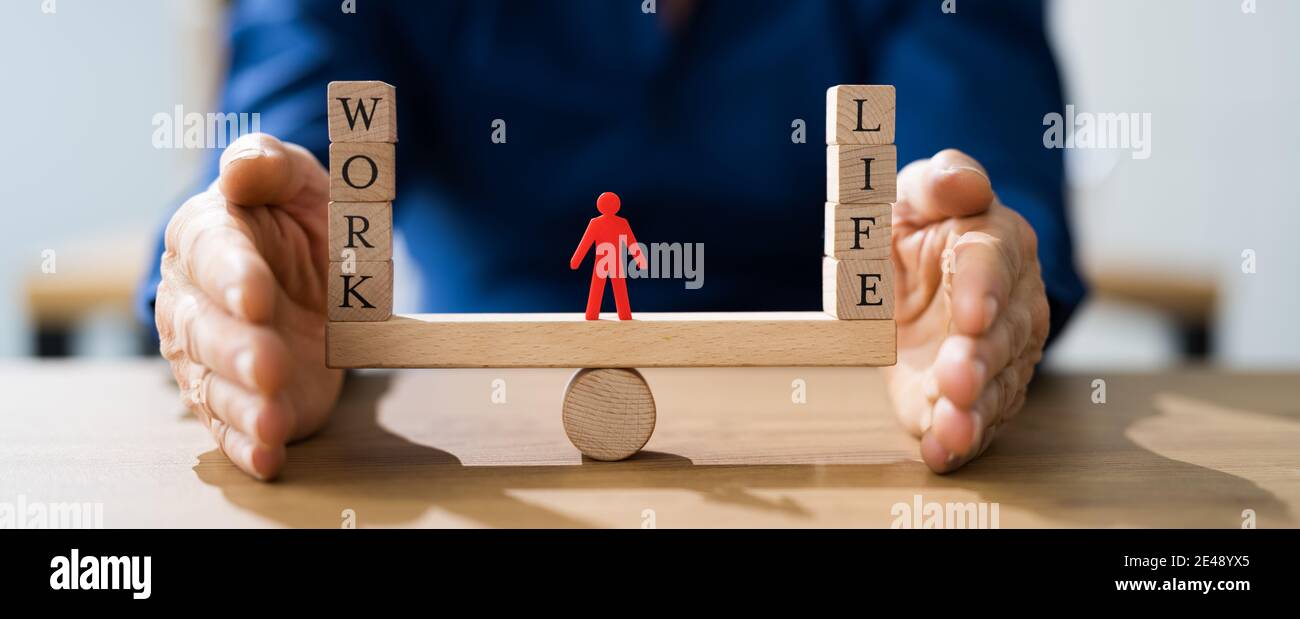 Work Life Balance Choice And Protection Concept Stock Photo
