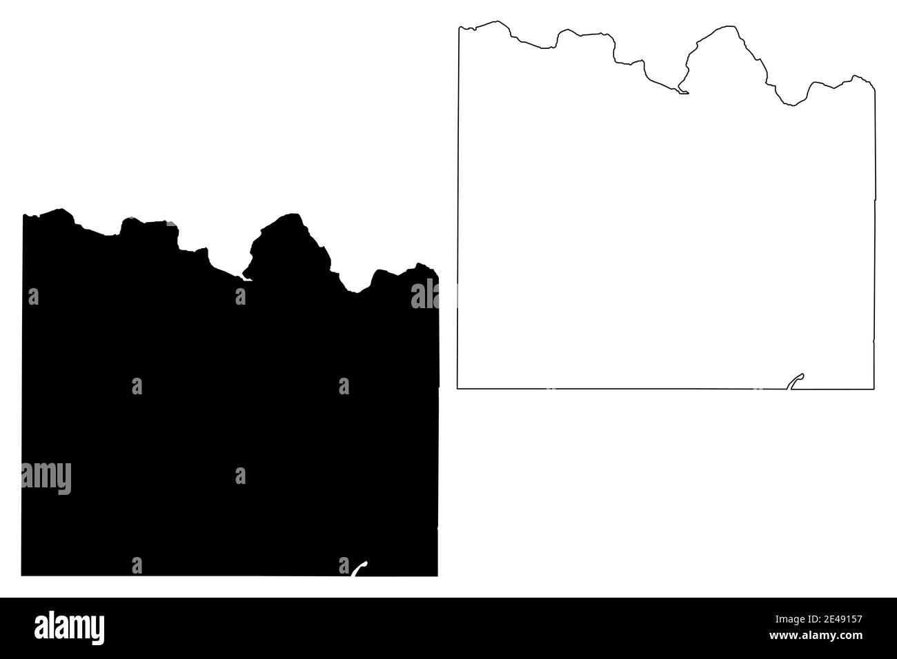 Lincoln county washington map hi-res stock photography and images - Alamy