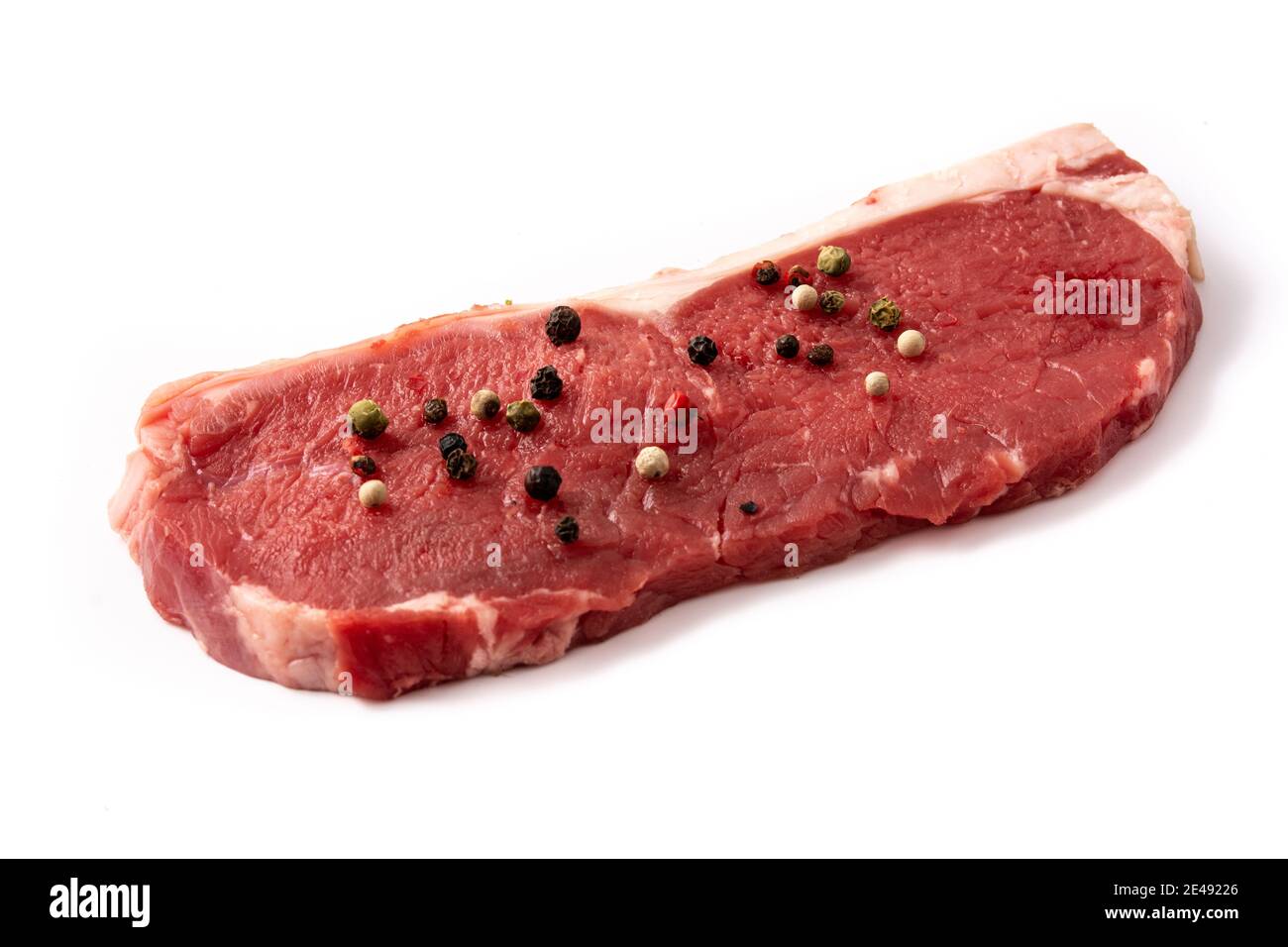 Raw beef isolated on white background Stock Photo - Alamy
