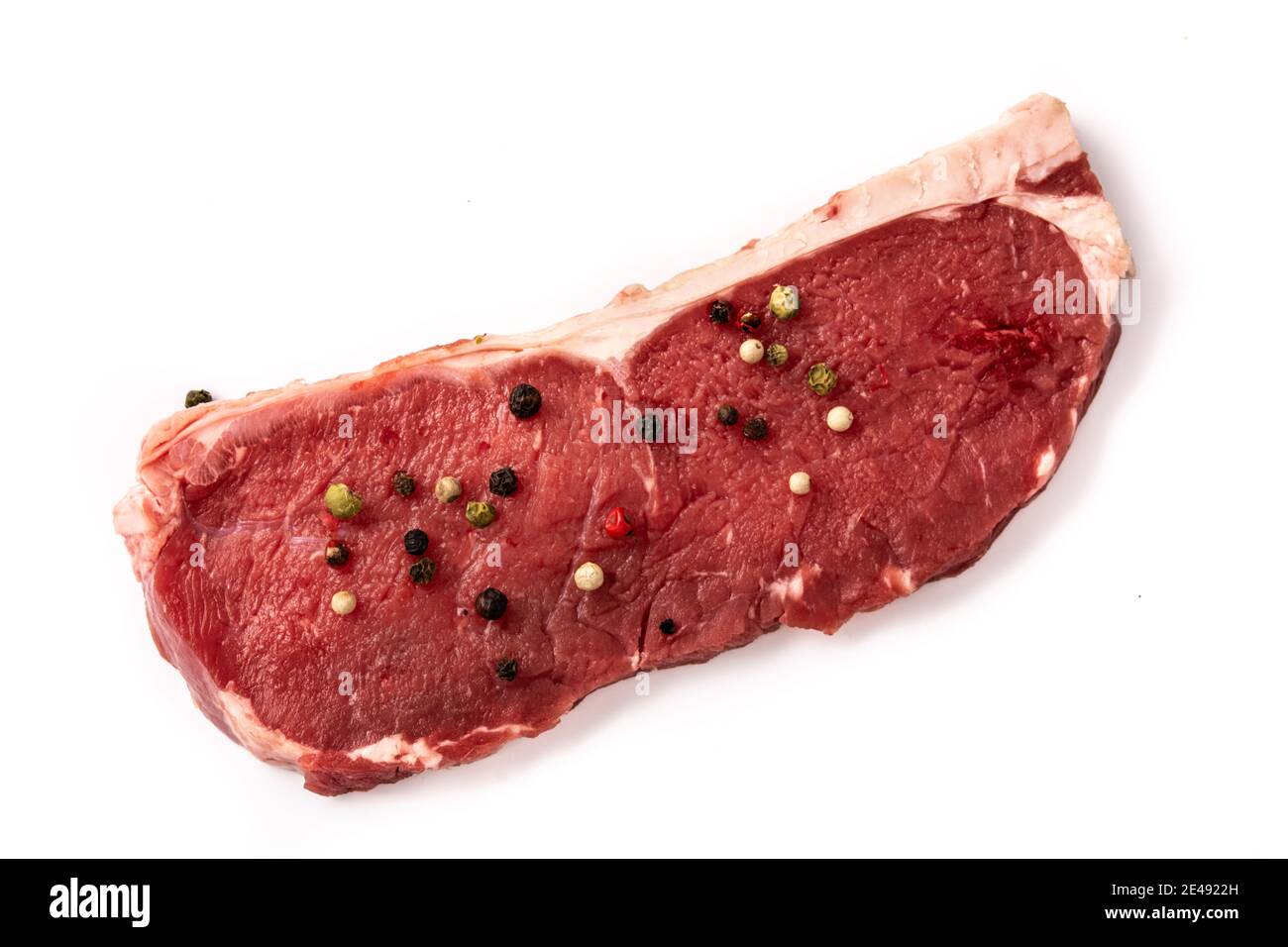 Raw beef isolated on white background Stock Photo - Alamy